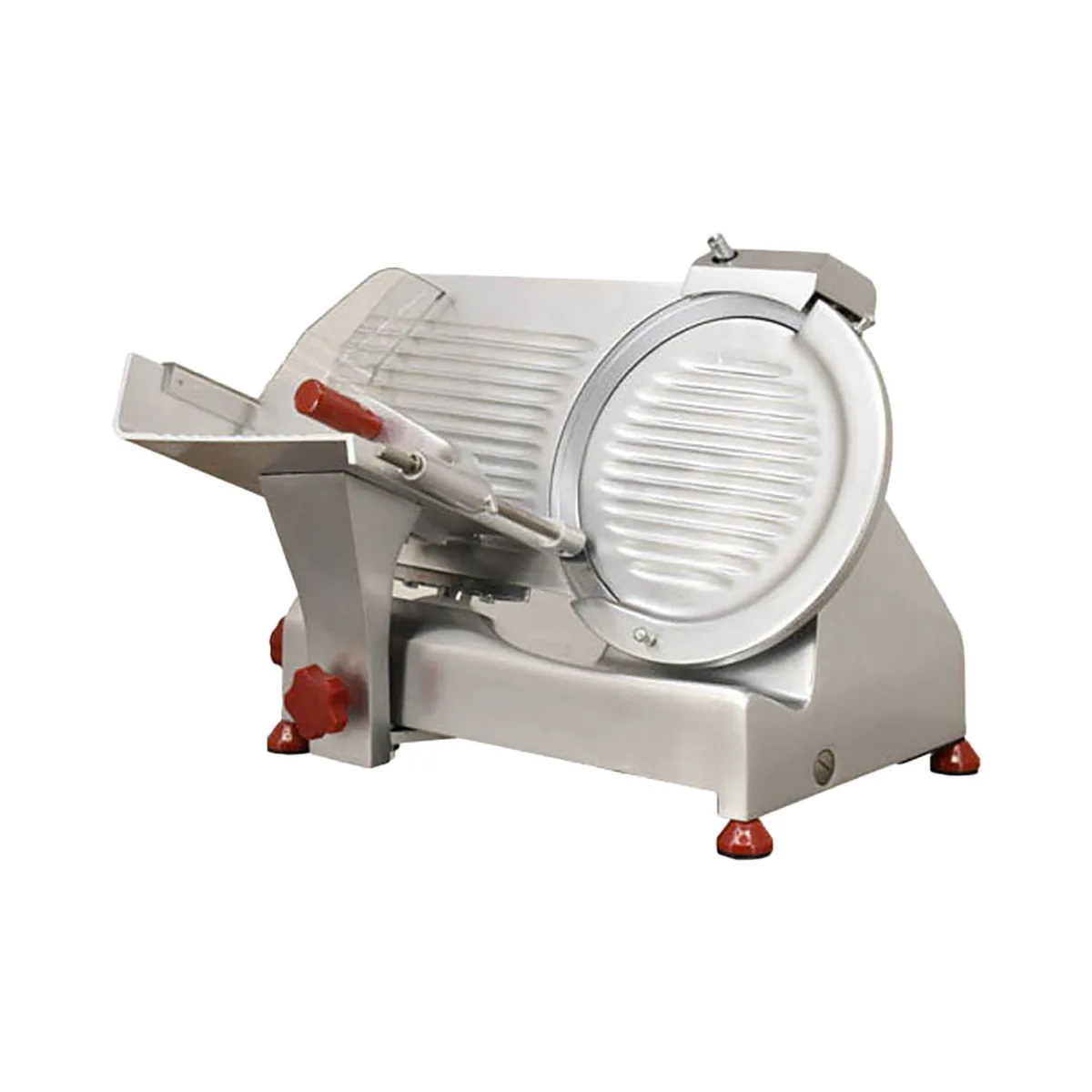 Omcan USA 13623 Elite Meat Slicer – 10” Carbon Steel Blade, Belt Manual Gravity Feed, 1/4 HP 120V 60Hz, Aluminum Body