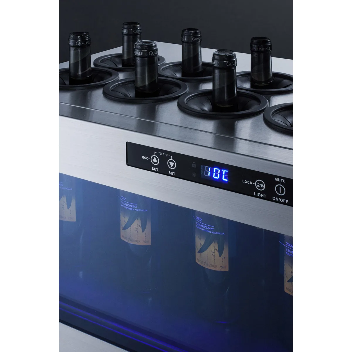 Summit STC12 36" Glass Door Countertop Wine Refrigerator, Single Temperature, 12 Bottles