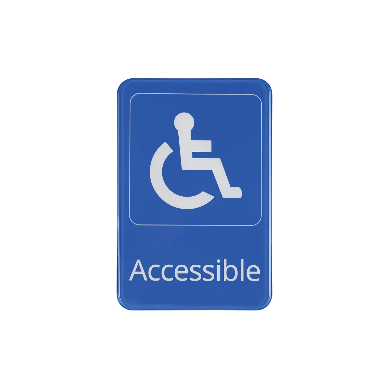 CAC China SCE9-AC06 Compliance Sign, 6" x 9", Blue, Heavy-Duty Plastic, English - 12/Case