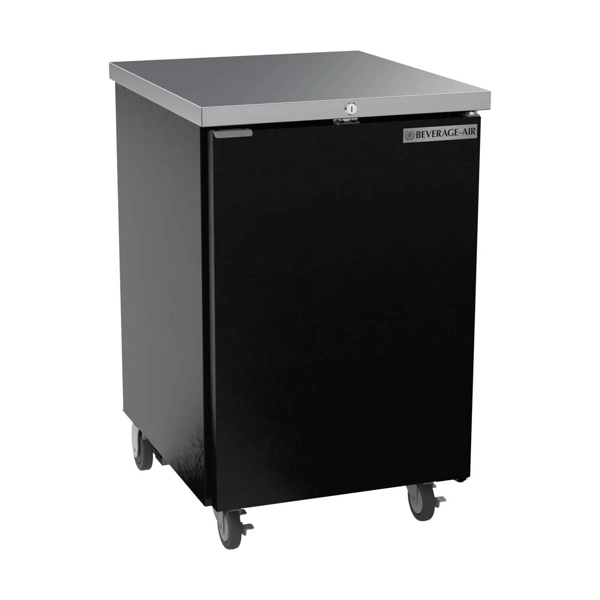 Beverage Air BB24HC-1-B 24" 1 Section Black Back Bar Cooler with Solid Door
