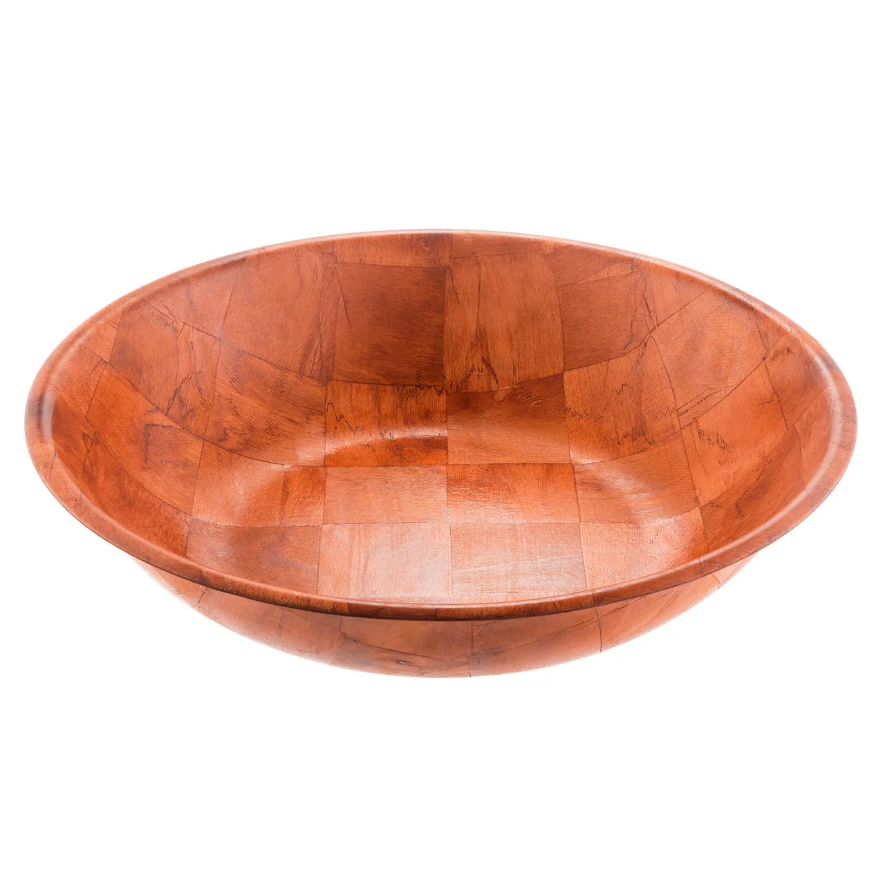 CAC China TWSB-20 Wooden Bowl, 20" Diameter Round Woven Wood, Stain, Acid, Oil & Odor Resistant