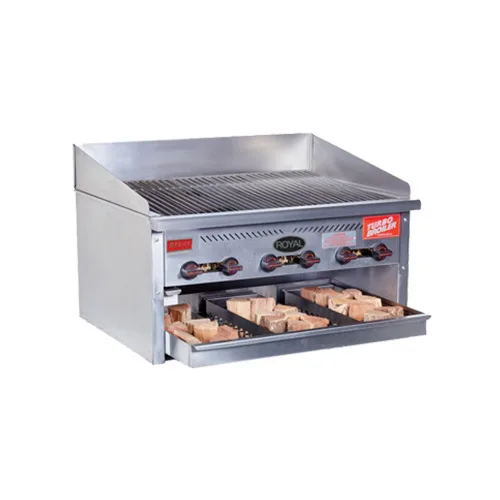 Royal Range of California TB-836-SM 35" Countertop Gas Infrared Radiant Charbroiler w/ Smoker