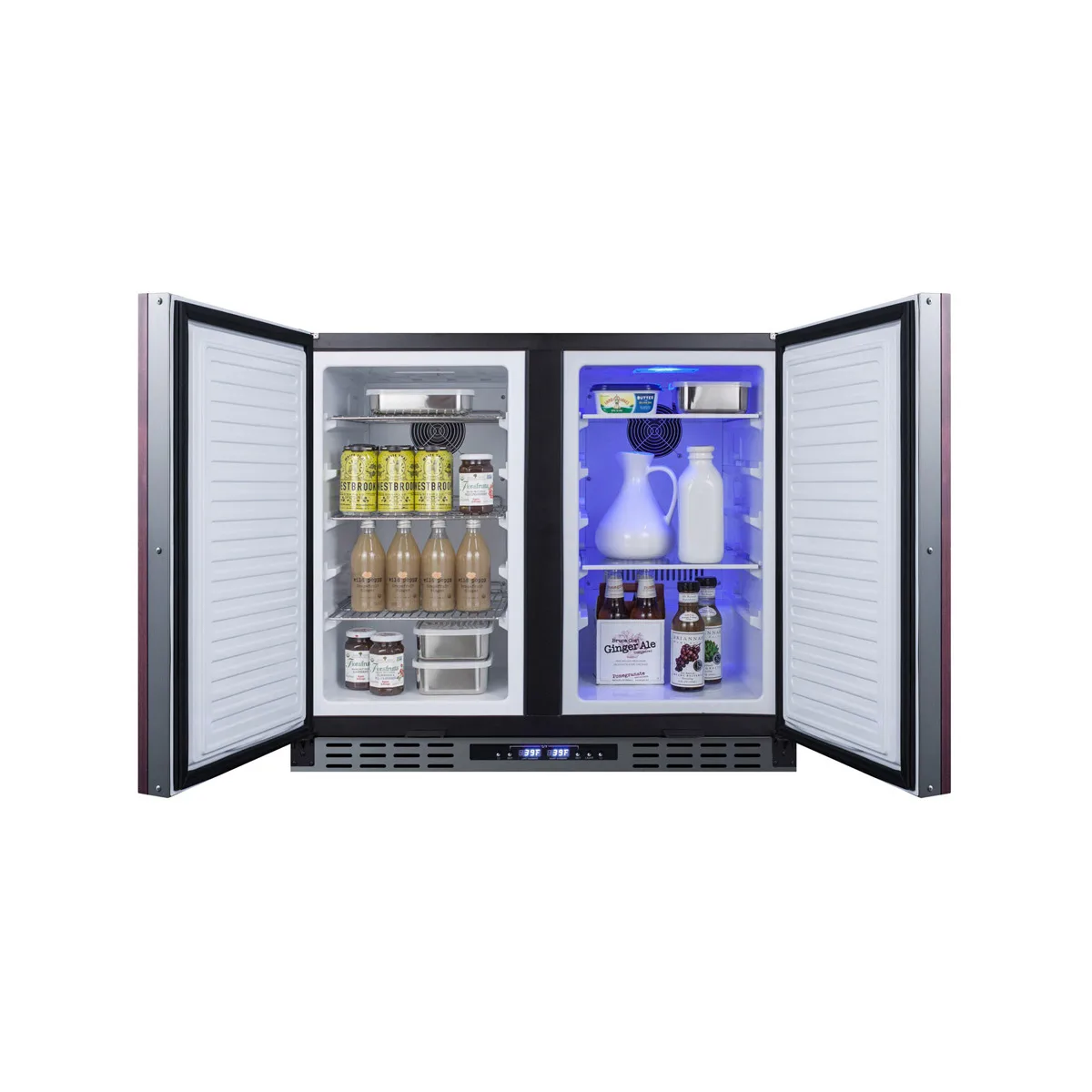 Summit FFRF36IFADA 36" Built-in or Freestanding Refrigerator Freezer in Black, Panel Ready Doors, ADA Compliant, 5.8 cu. ft.