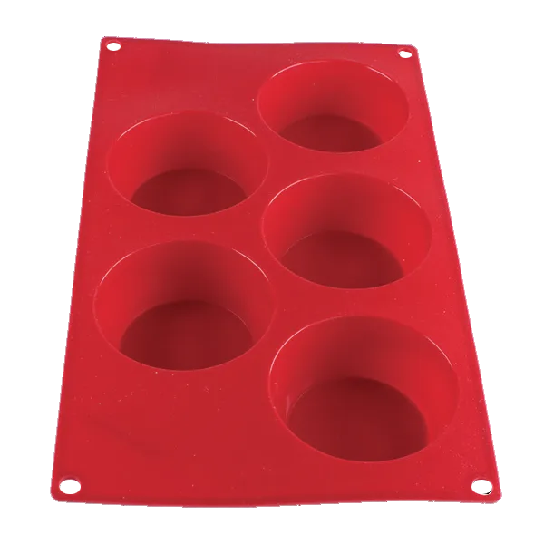 Thunder Group PLBM003S Baking Mold, 4-3/5 Oz. -40° - 550°F Temperature Range (5) Muffin Cavities