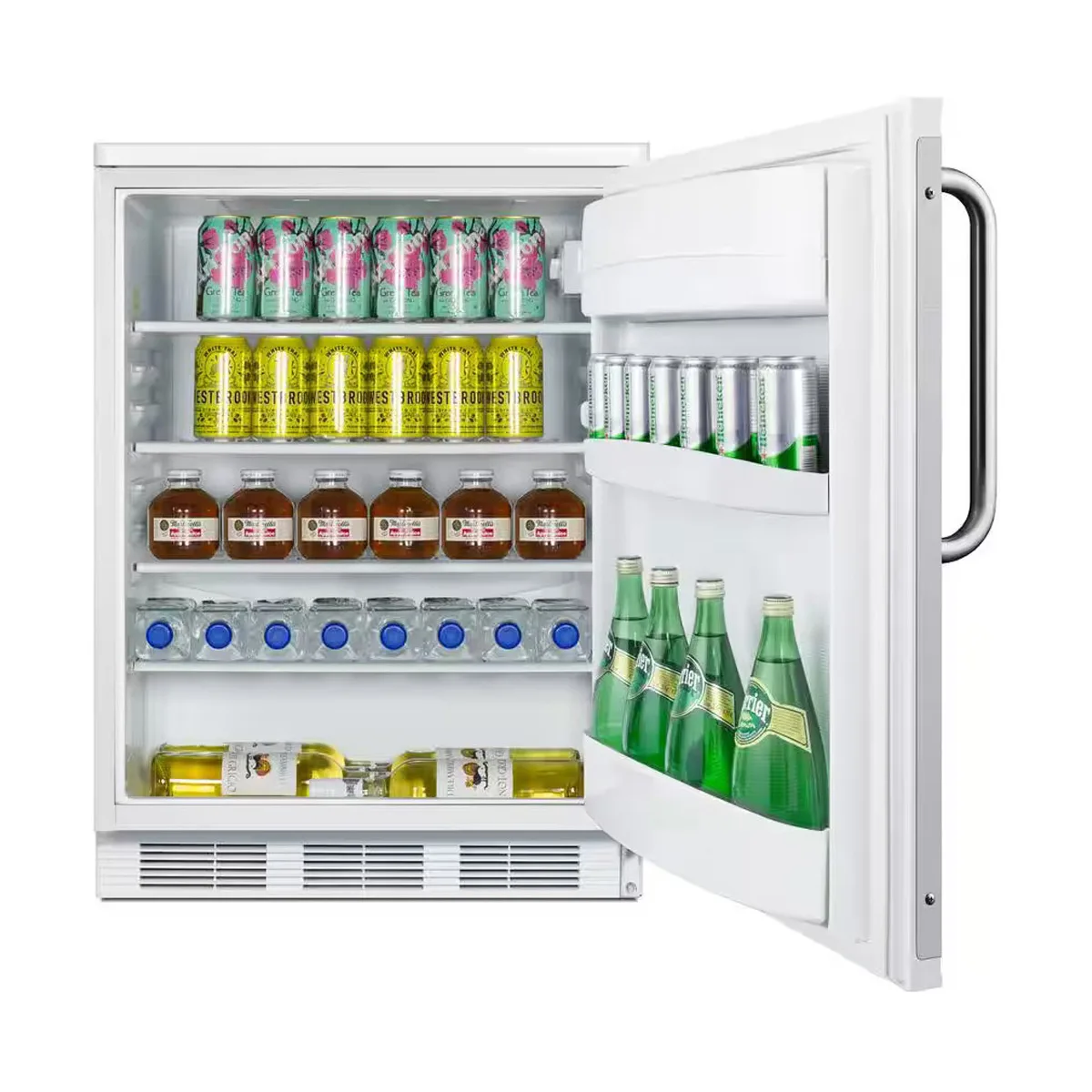 Summit FF6W7BZ One Section Reach-In Refrigerator in White, Right Hinged Door, 5.5 cu. ft.