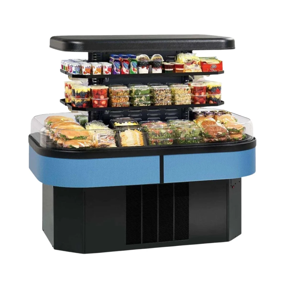 Federal Industries IMSS60SC-2 60" Refrigerated Self-Serve Island Merchandiser, 2 Shelves