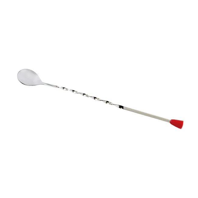 Omcan USA 80845 Bar Spoon – 11" Stainless Steel, Bartending Tool with Swizzle Design