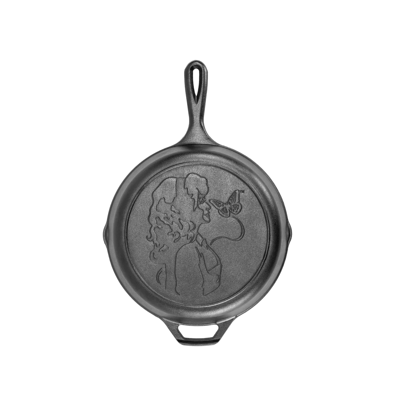 Lodge L8SKDLY 10.25" Skillet with Dolly Logo – Commercial Frying Pan, 10-11" Top Diameter, Cast Iron