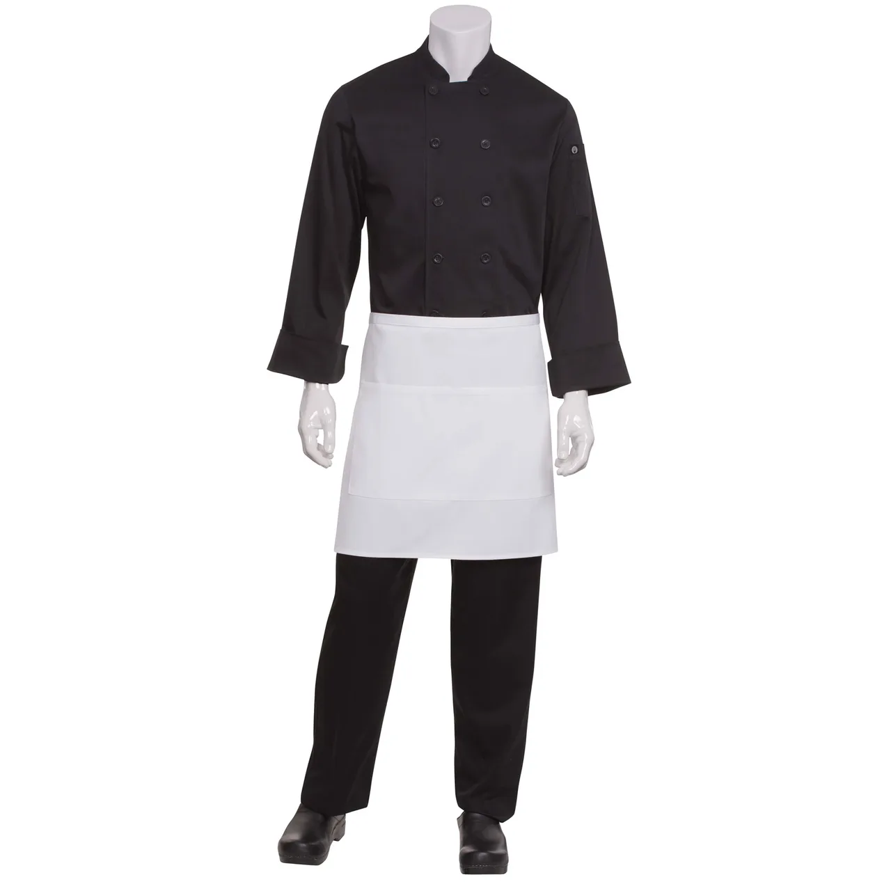 Chef Works F28-WHT-0 Waist Apron, 19"L X 27.5"W, Poly/Cotton, White - 1/Case
