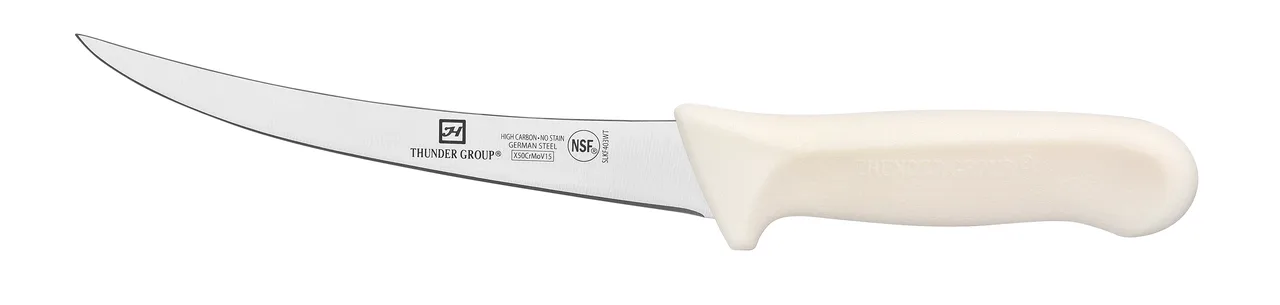 Thunder Group SLKF403WT Boning Knife, 6" Blade, Curved, Polypropylene Handles