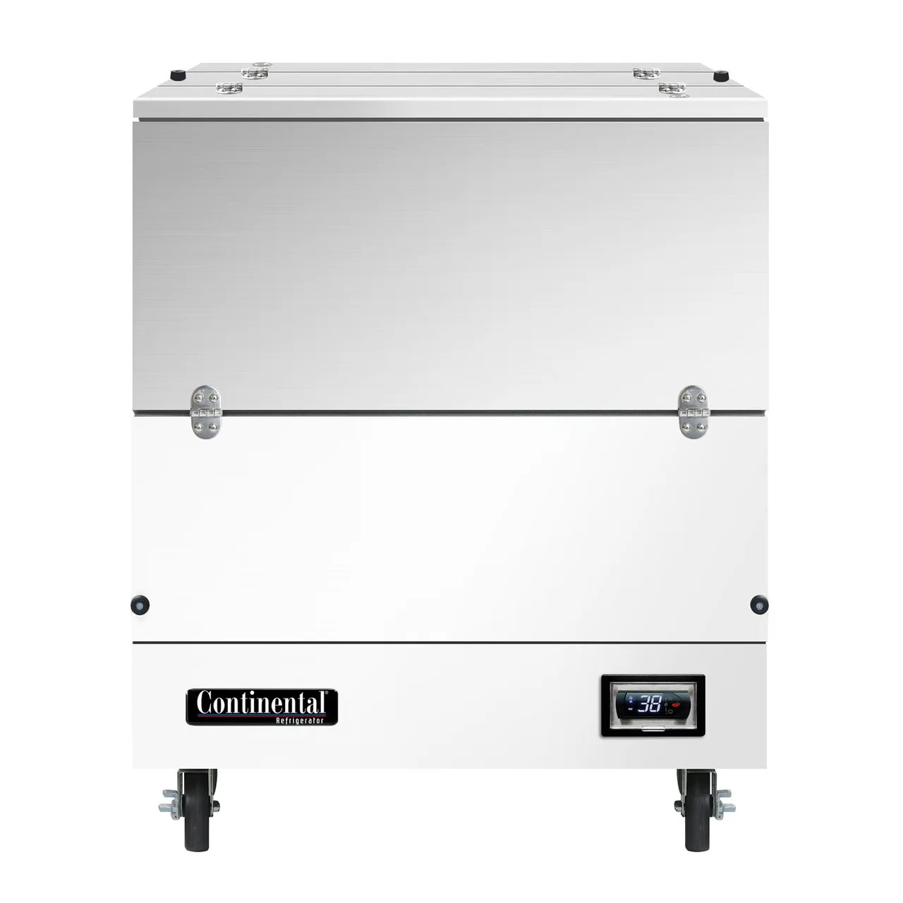 Continental Refrigerator MC3NDCW 34" Dual Sided Milk Cooler, Cold Wall, 8 Crates Capacity