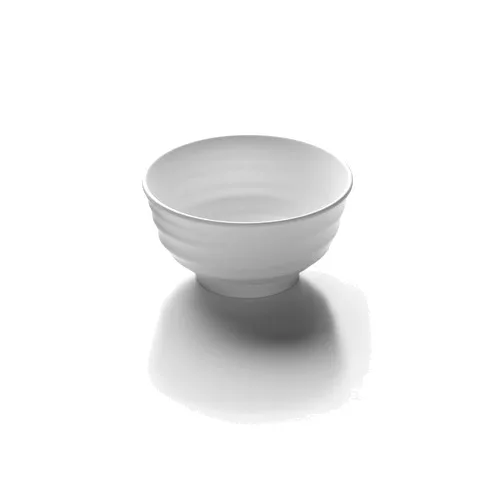 GET JW1107-W Bowl, 34 Oz., 7‑1/8" Dia. × 3‑3/4" H, White Melamine, Chip‑Resistant, Dishwasher Safe
