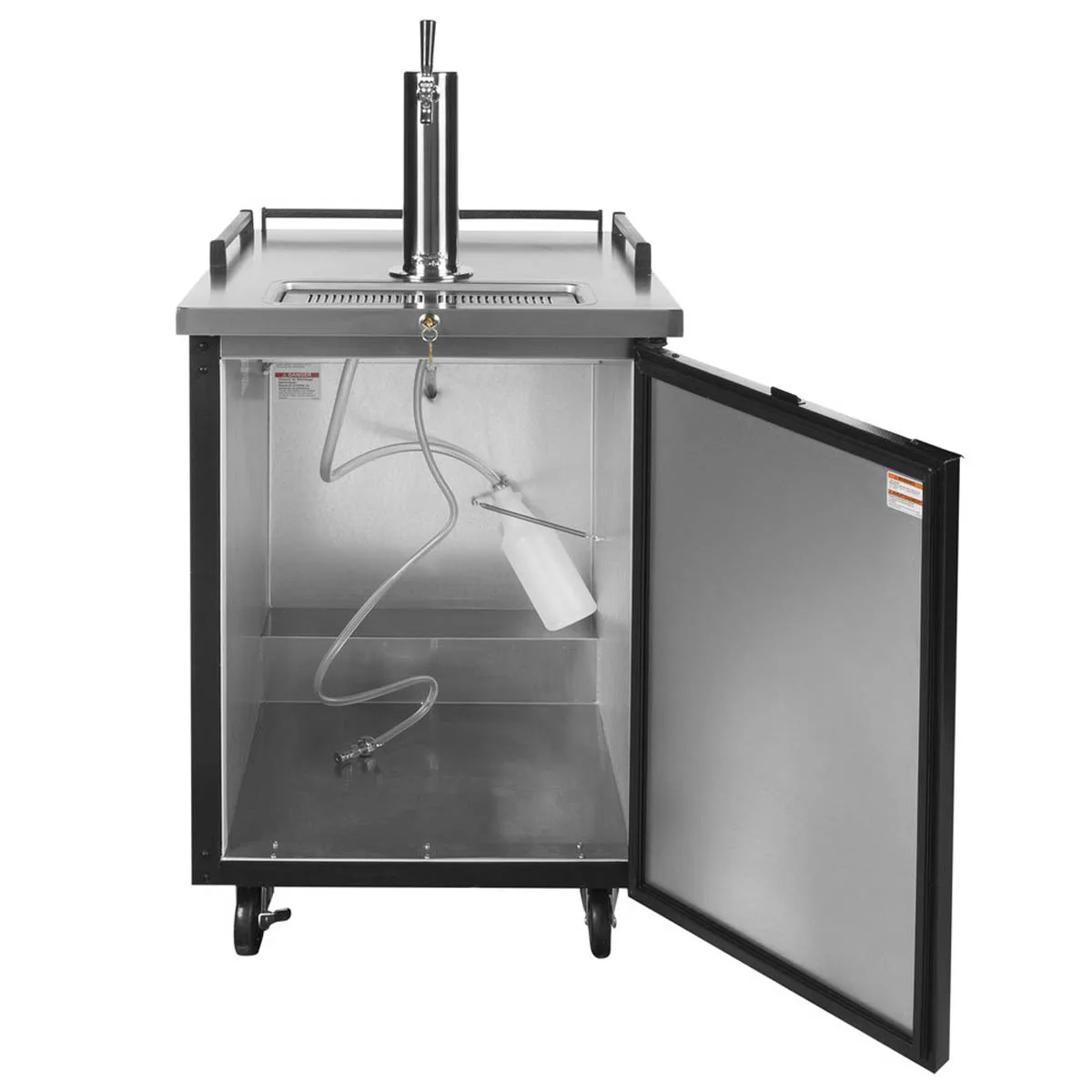 Beverage Air BM23HC-B 24" Beer Cooler 7.66 Cu Ft Black 1‑Keg 1‑Col 3" Faucet 1/6 HP 4" Casters USA