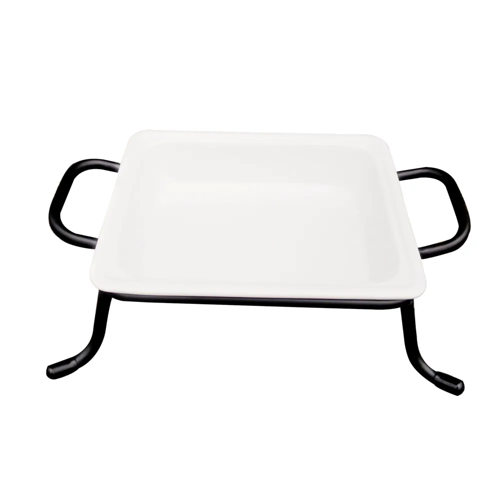 CAC China BF-G112 Pan Set, 1/2 Size 12-3/4" x 10-3/8" x 2-1/2" Porcelain, White, Dishwasher, Set