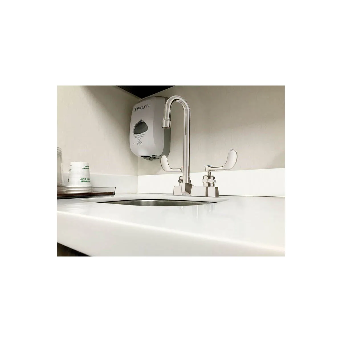 Krowne 14-546L Royal Series Deck Mount Lavatory Faucet w/ 4" Centers, Rigid Gooseneck Spout