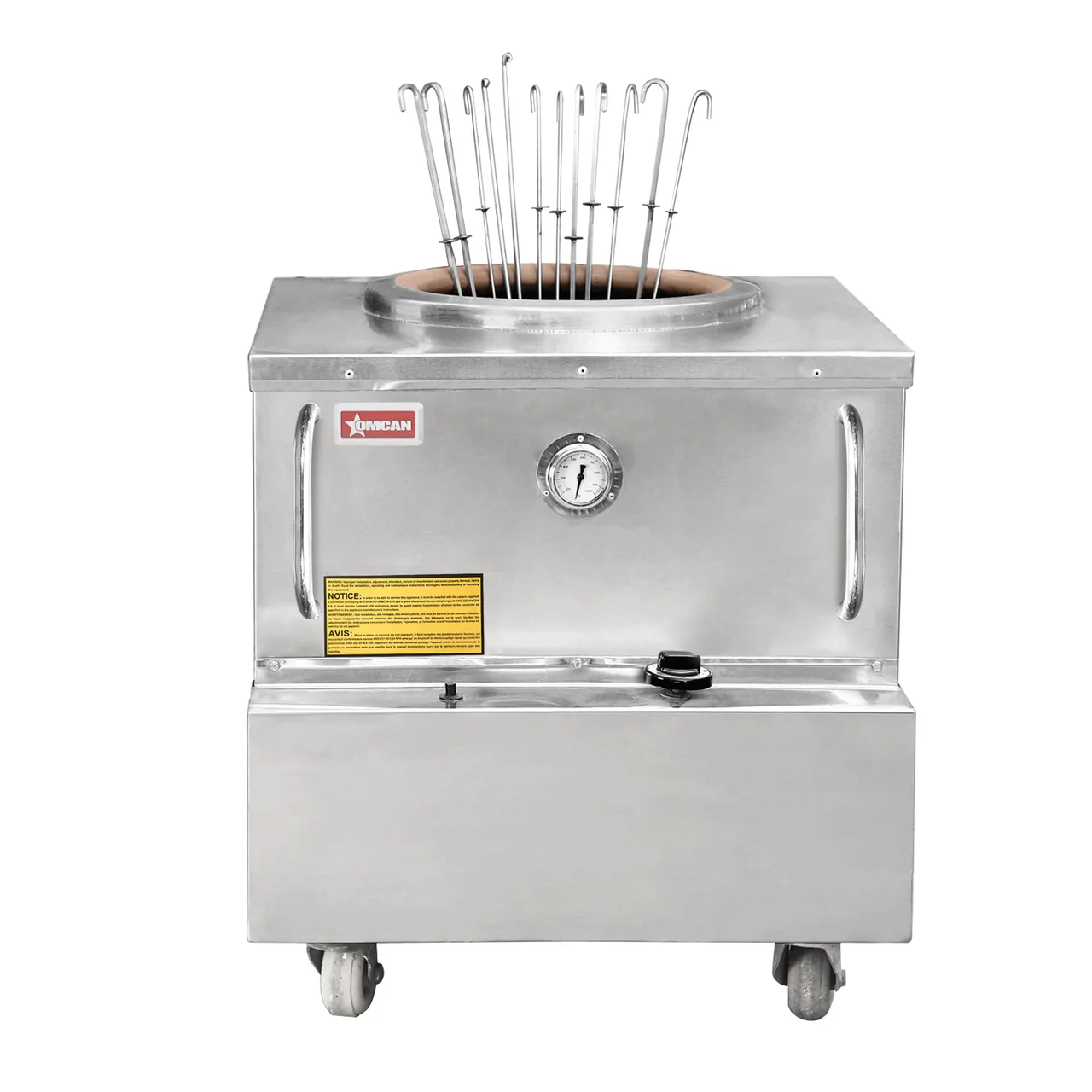 Omcan USA 44386 (Ce-In-2830) Tandoor Clay Oven, Natural Gas, 28"W X 30"D X 36"H