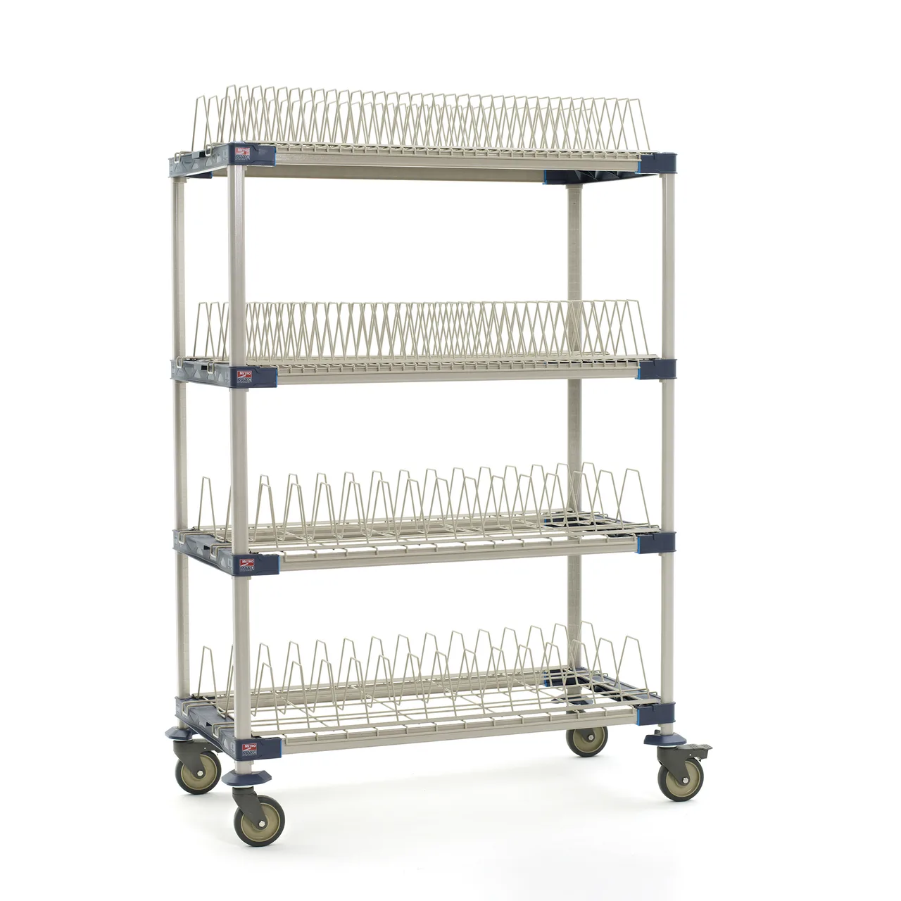 Metro MAX4-PR48VX4 MetroMax 4 Mobile Drying Rack with 2 Tray Racks and 2 Pan Racks, 26" x 50" x 68"