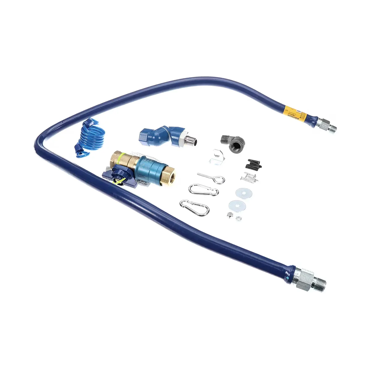Dormont 1650KITCFS60 Deluxe Safety Quik 60" Gas Connector Kit, Swivel MAX, Elbow and Restraining Cable
