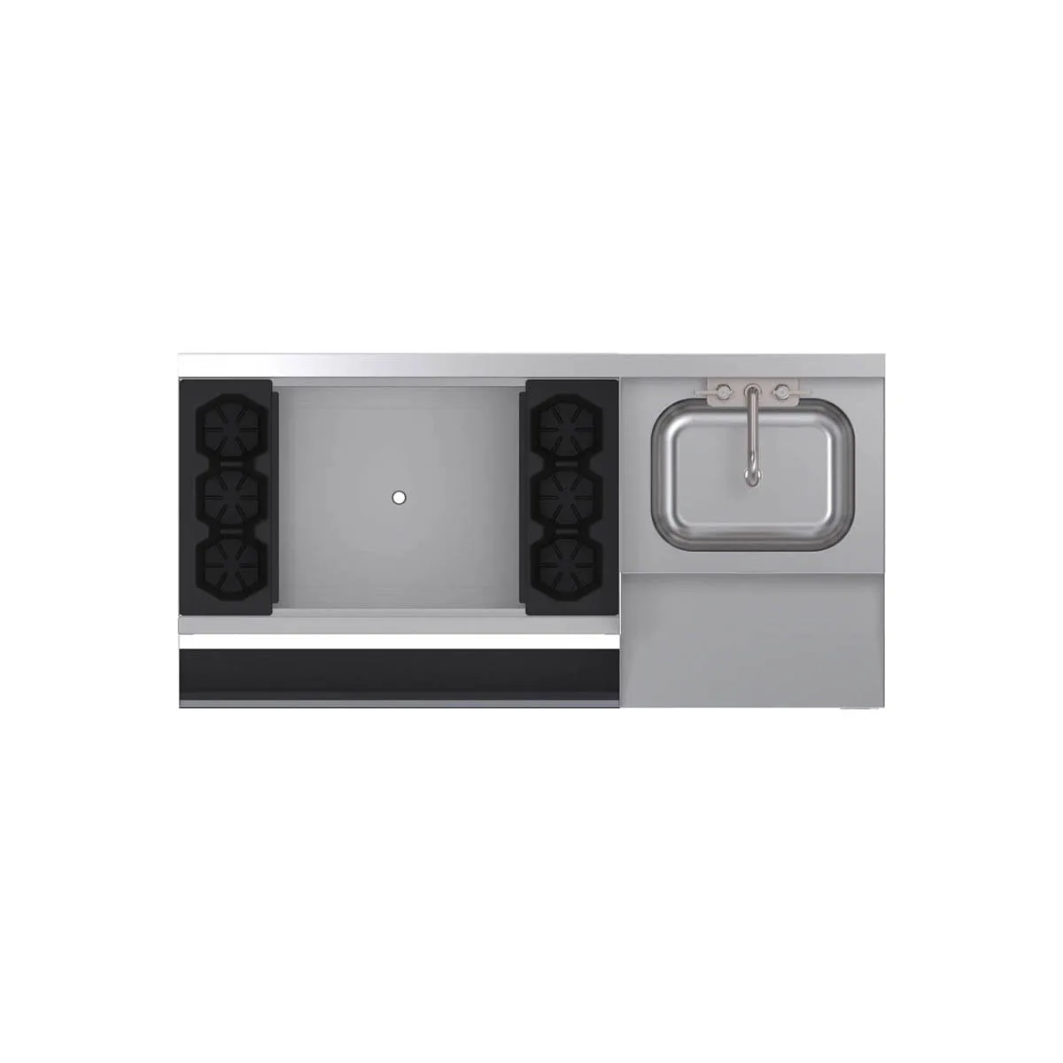 Krowne KR24-W48L-10 48" Blender Station Underbar Ice Bin/Cocktail Station w/ 10 Circuit - 92 lbs / Left