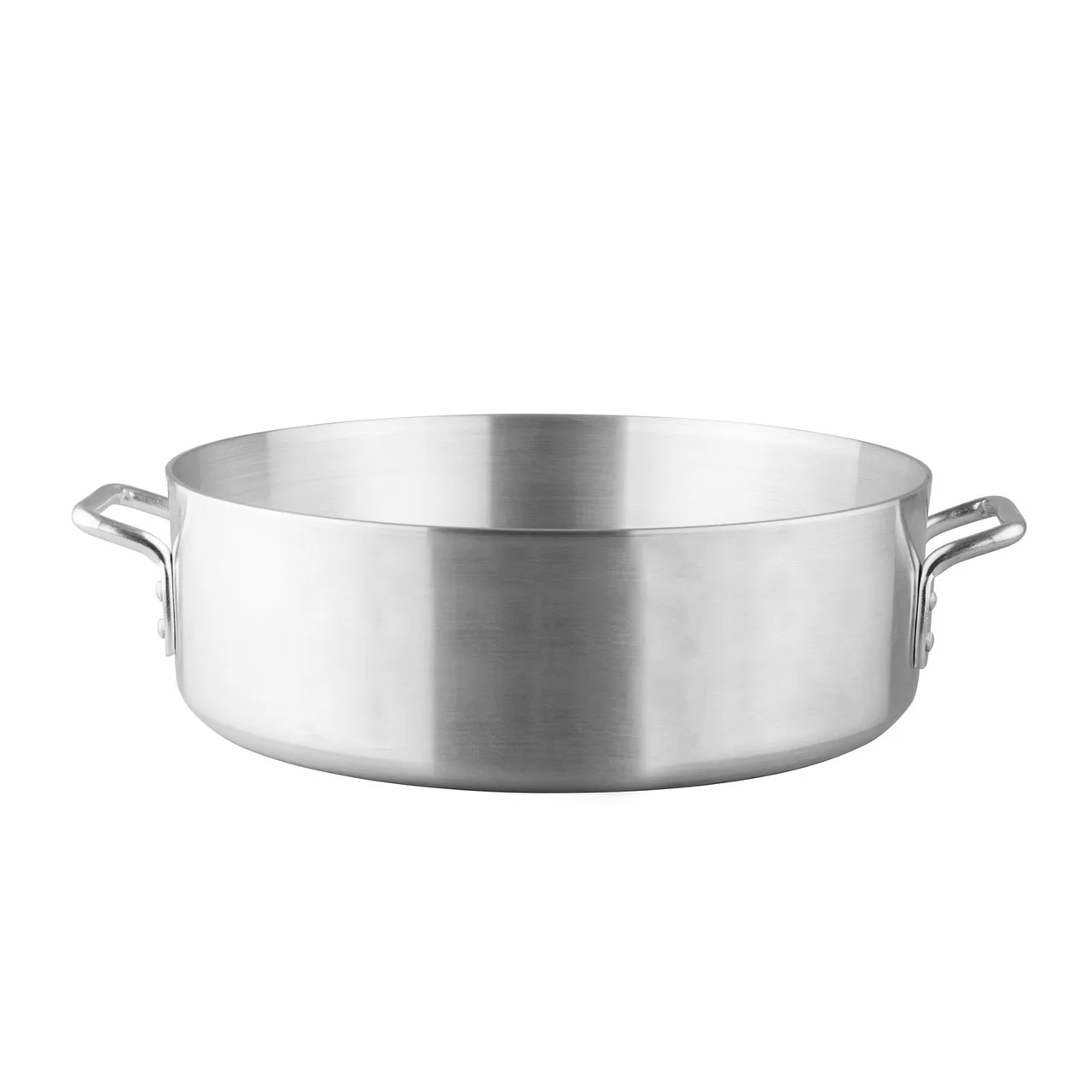 CAC China A7BZ-4-35 Brazier Pan, 35 Qt., Heavy Duty, 4mm Thick Aluminum, Riveted Handles