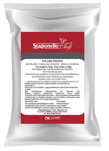 Omcan USA 47002 Curing Salts & Spice Blends for Rapid Fermentation Felino Salami 2.16 kg Bag - 1/Bag