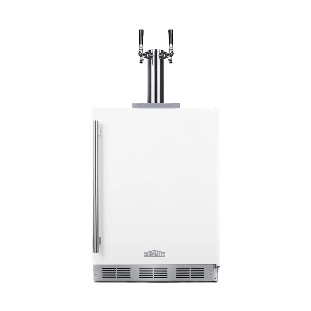 Summit SBC58WHBIADA Keg Cooler, 24" White, 2 × 1/6 Barrel, Dual Tap, R600a, Includes 5 lb CO₂ Tank