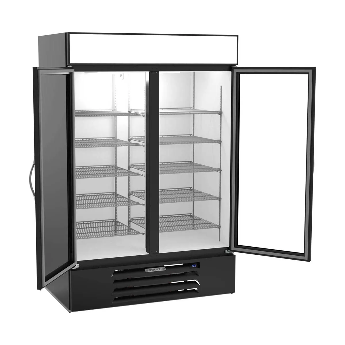 Beverage-Air MMF49HC-1-B 52" 2 Glass Door Merchandising Freezer in Black, 46.2 cu. ft.