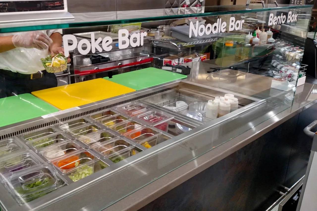 Structural Concepts FB5S-4R 63" Grocerant Inline Service Refrigerated Display Case, (4) Pan