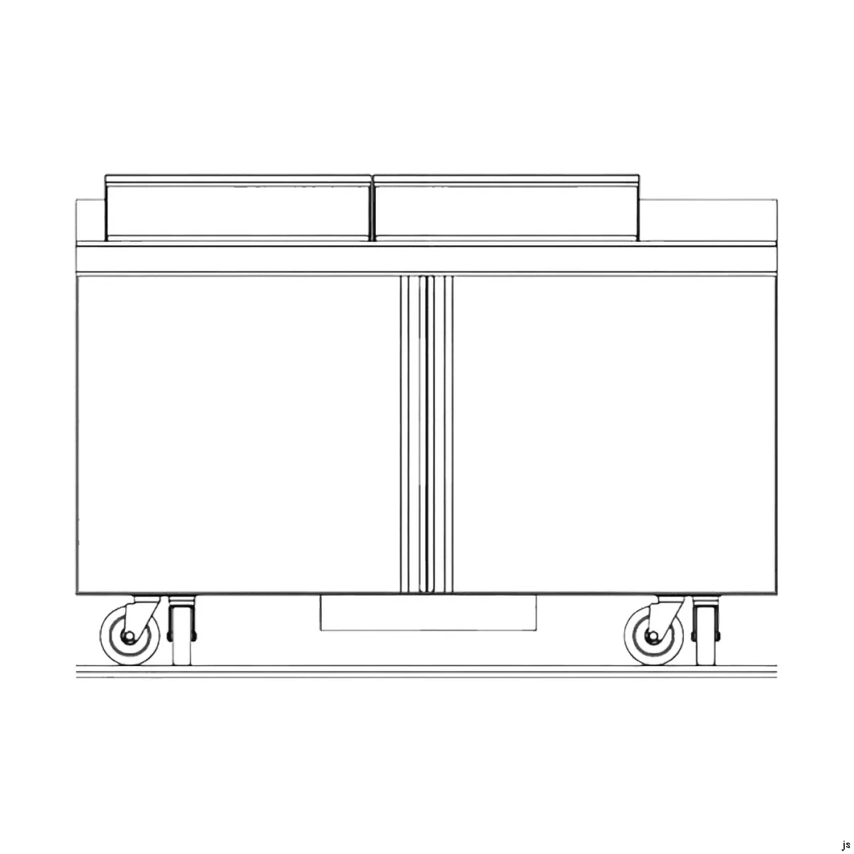 Delfield ST4460NP-12 60" 2-Door Sandwich and Salad Prep Table, 12 Pans, Stainless Steel