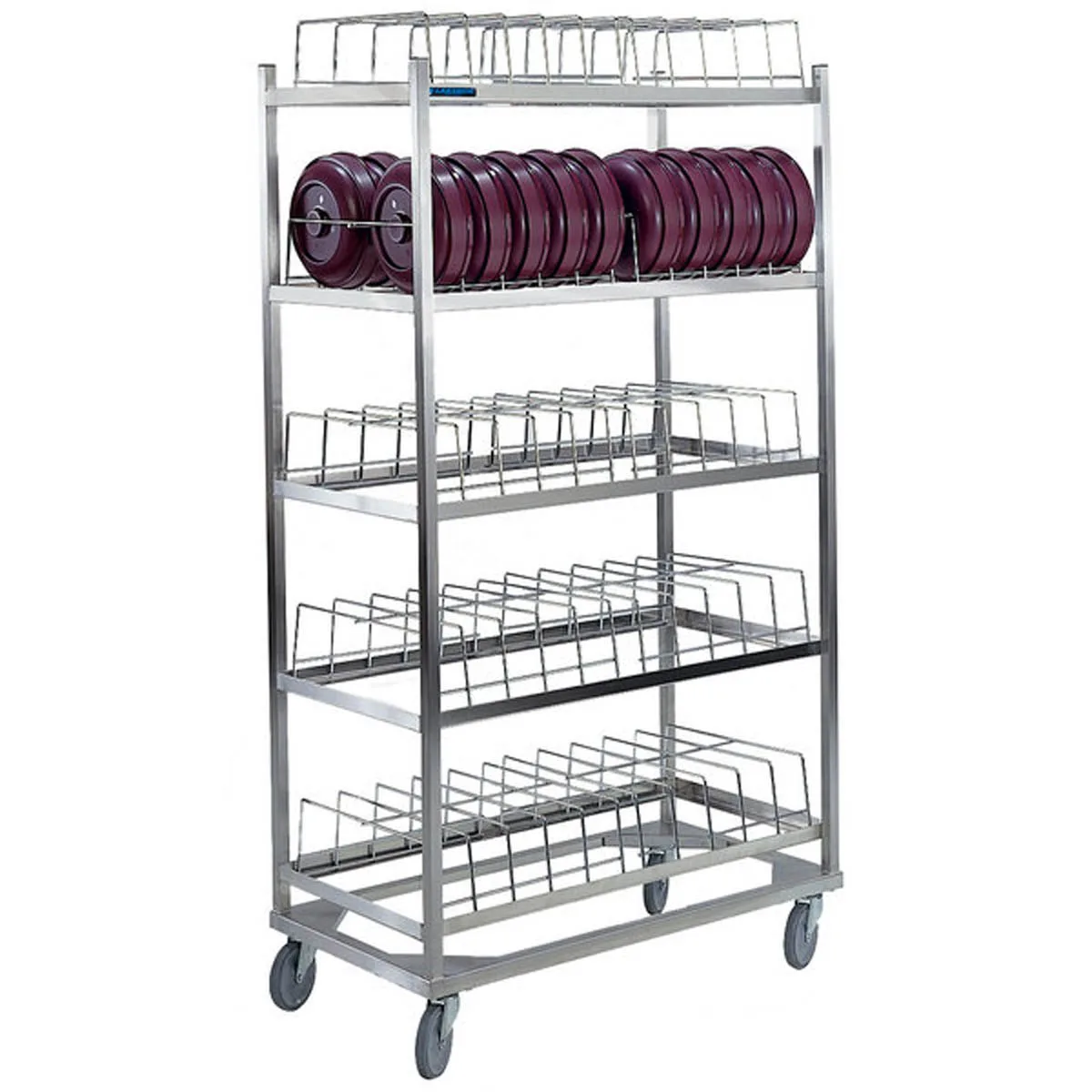 Lakeside 897 39" Stainless Steel Dome Drying Rack with 3 Shelves and 100 Dome Capacity