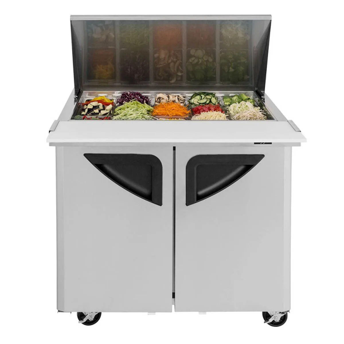 Turbo Air TST-36SD-15-N6 36" Mega Top Sandwich/Salad Prep Table w/ 2 Doors, 15 Pans