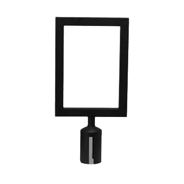 Winco CGSF-12K Winco Black Stanchion Top Sign Frame