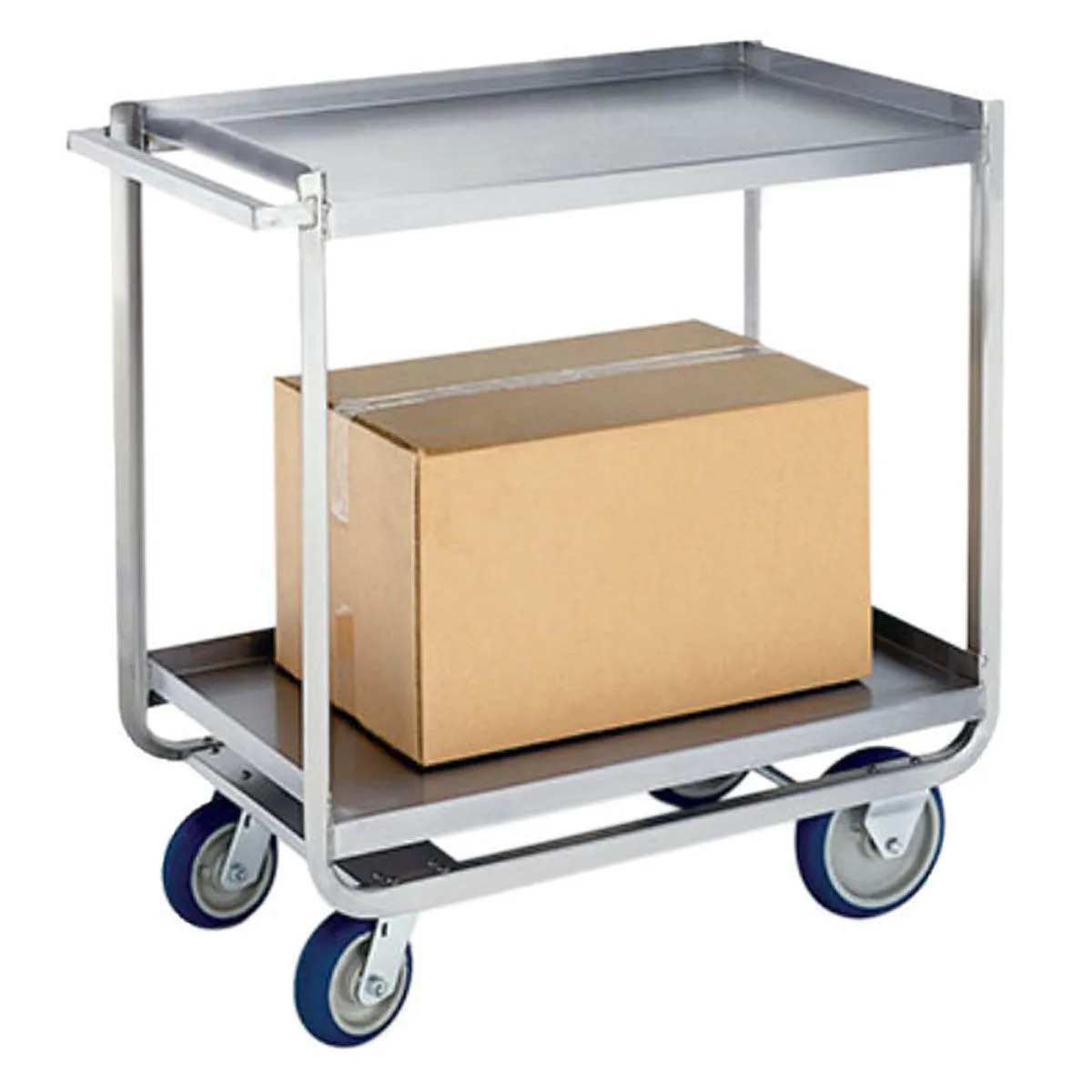 Lakeside PB1500 PrisonBilt Stainless Steel 2-Shelf Correctional Utility Cart
