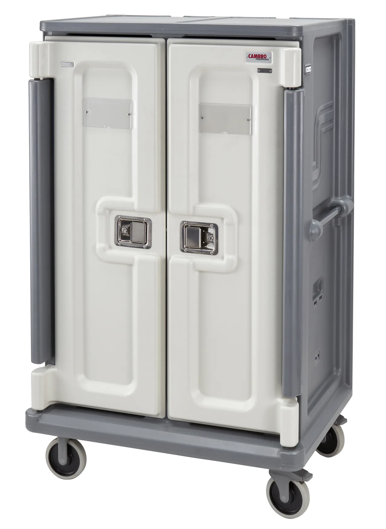 Cambro MDC1520T20194 Granite Sand 20 Tray Meal Delivery Cart w/ 2 Compartments