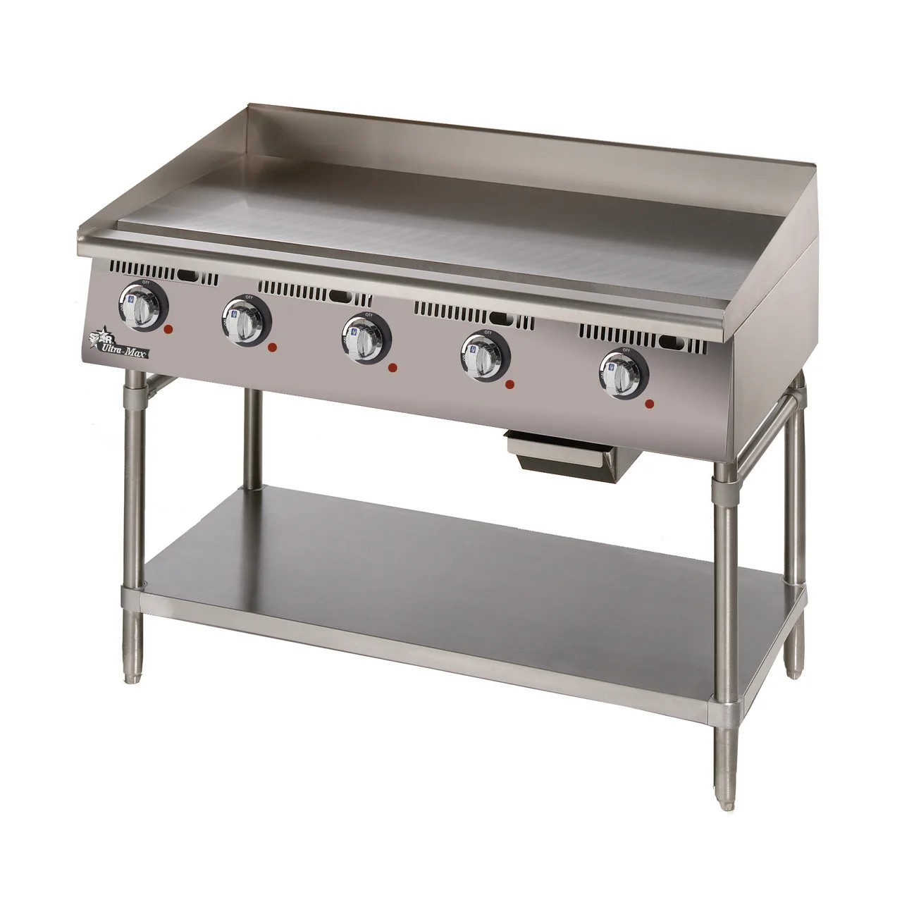 Star 772TCHSA 72" Countertop Electric Griddle with 72" x 24" Surface, Chrome Plate, Thermostatic Controls