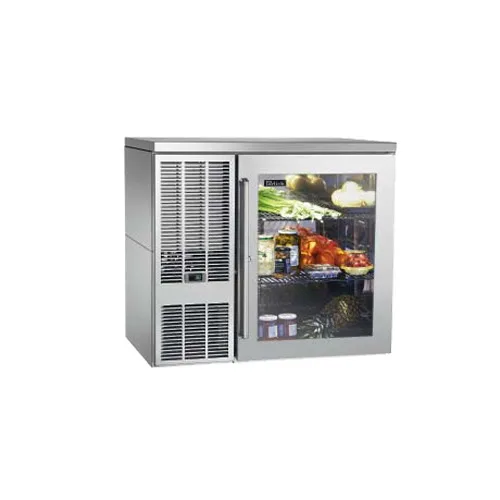 Perlick BBS36 Refrigerated Back Bar Cabinet w/ 7.4 Cu Ft Capacity, 1 Solid Door, Floor Drain