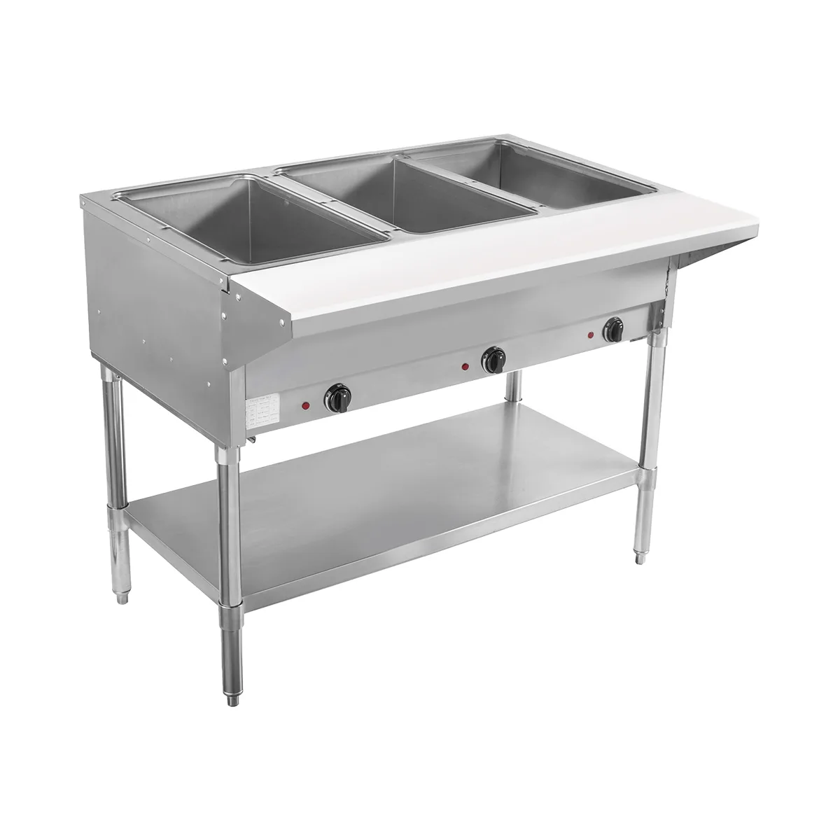 BevLes Company BVST-3-120 44" Electric Steam Table, (3) Open Pan Wells