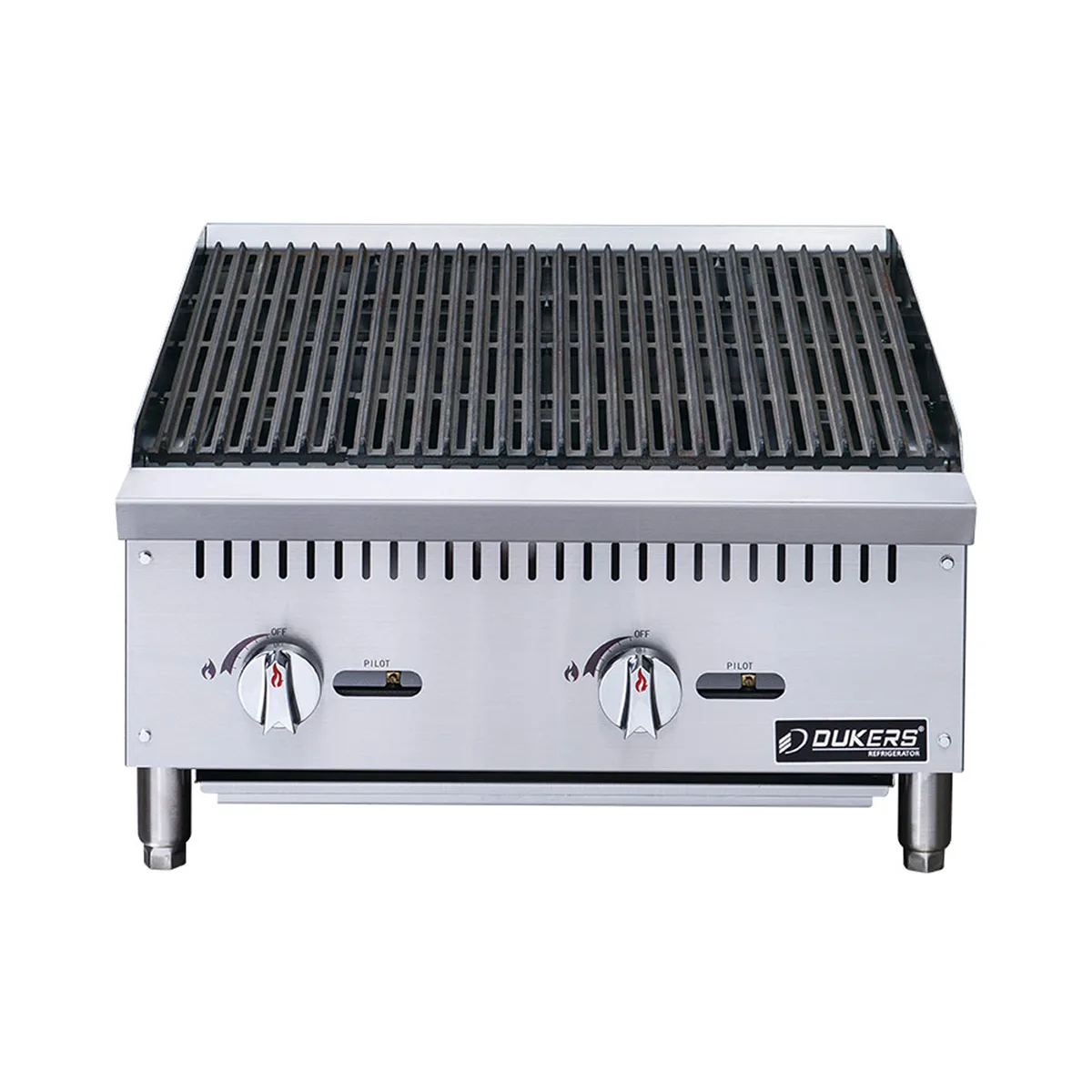Dukers Appliance Co DCCB24 24" Countertop Gas Radiant Charbroiler, (2) Burners, 70.000 BTU