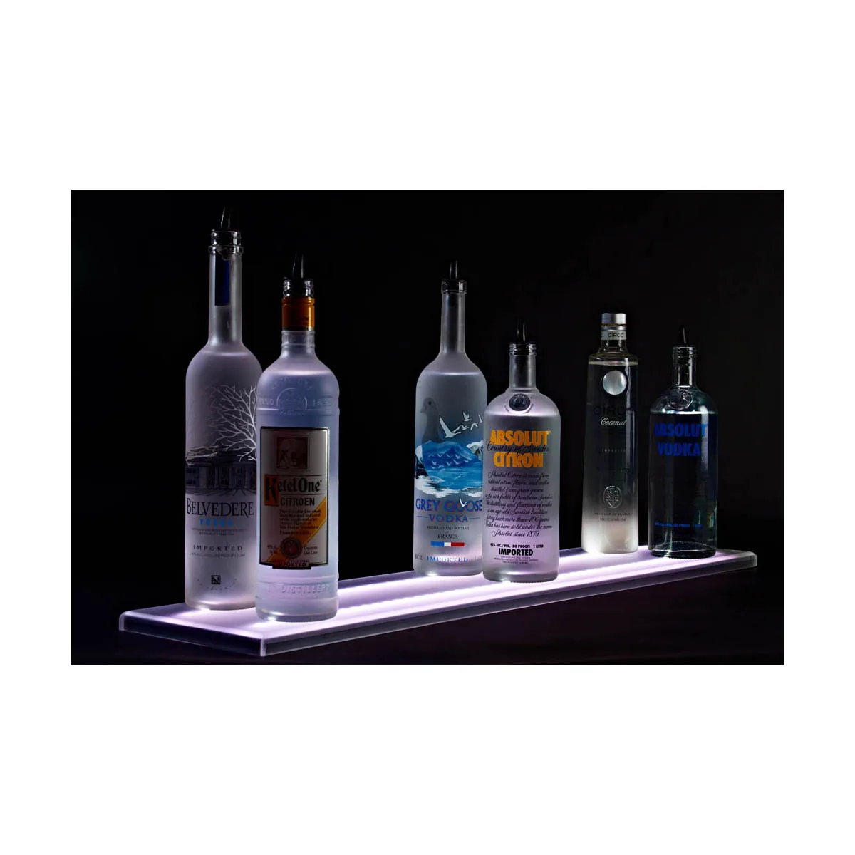 Beverage-Air LS2-24L-DW 24" Liquor Shelf with Built-In LED Lighting - 9" Deep