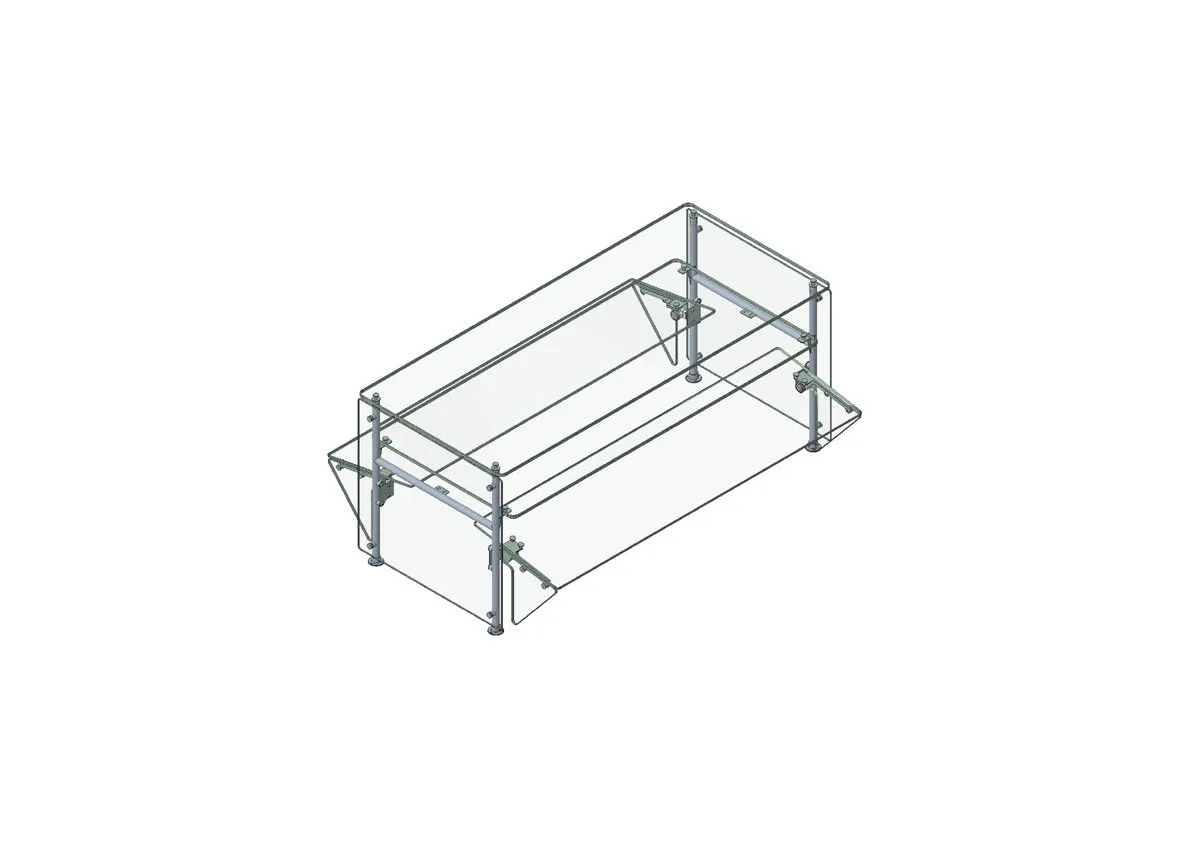 Randell RS AFS-DTDS-60 Stationary Sneeze Guard