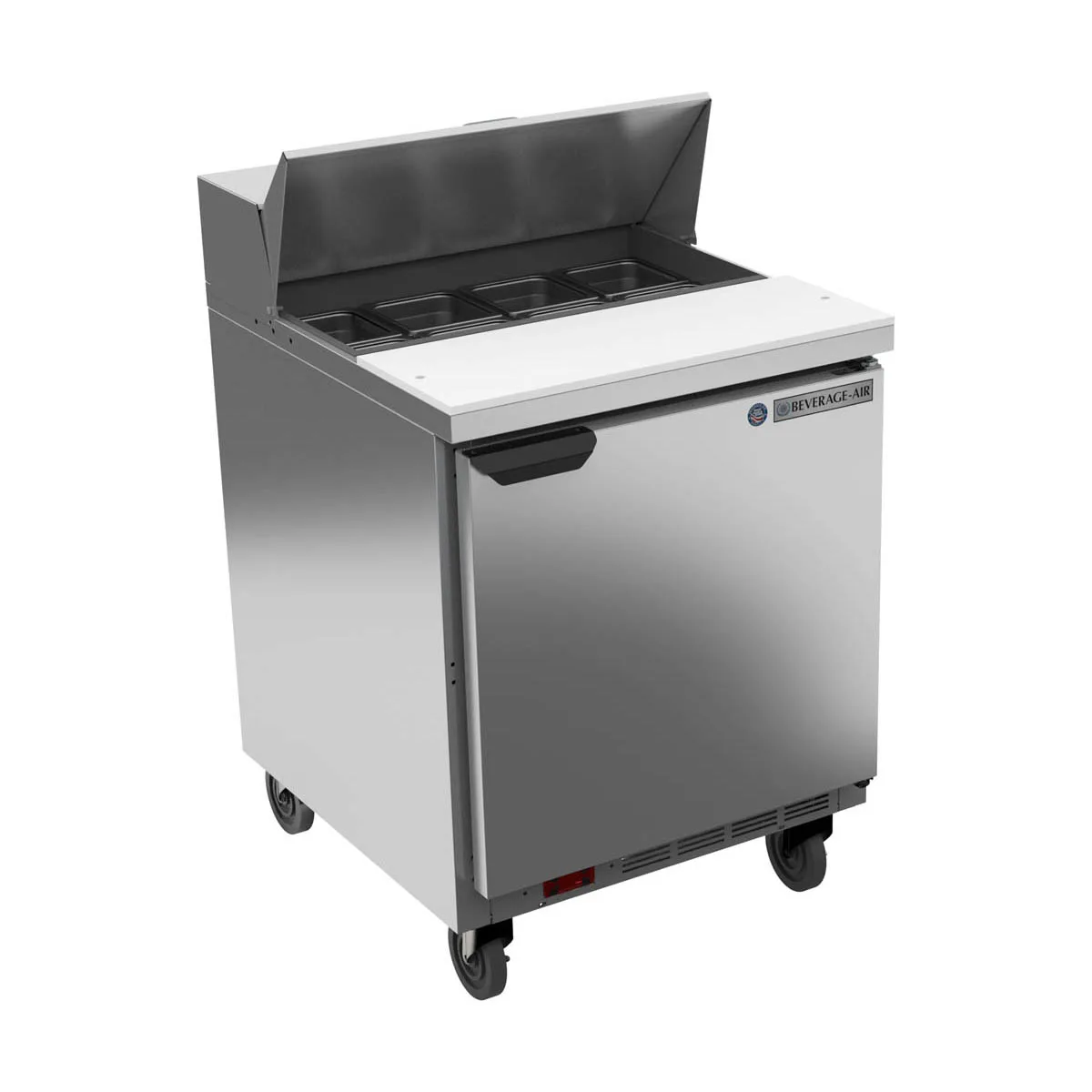 Beverage Air SPE27HC-B 27" One Section Sandwich/Salad Prep Table w/ 1 Door, 8 pans, 6.9 cu. ft.