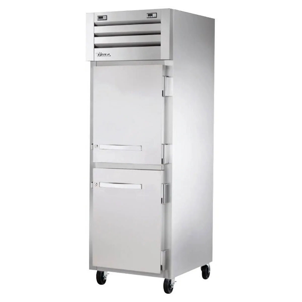 True STA1DT-2HS-HC 27" 1-Section Reach-In Refrigerator Freezer Combo w/ 2 Half Solid Doors