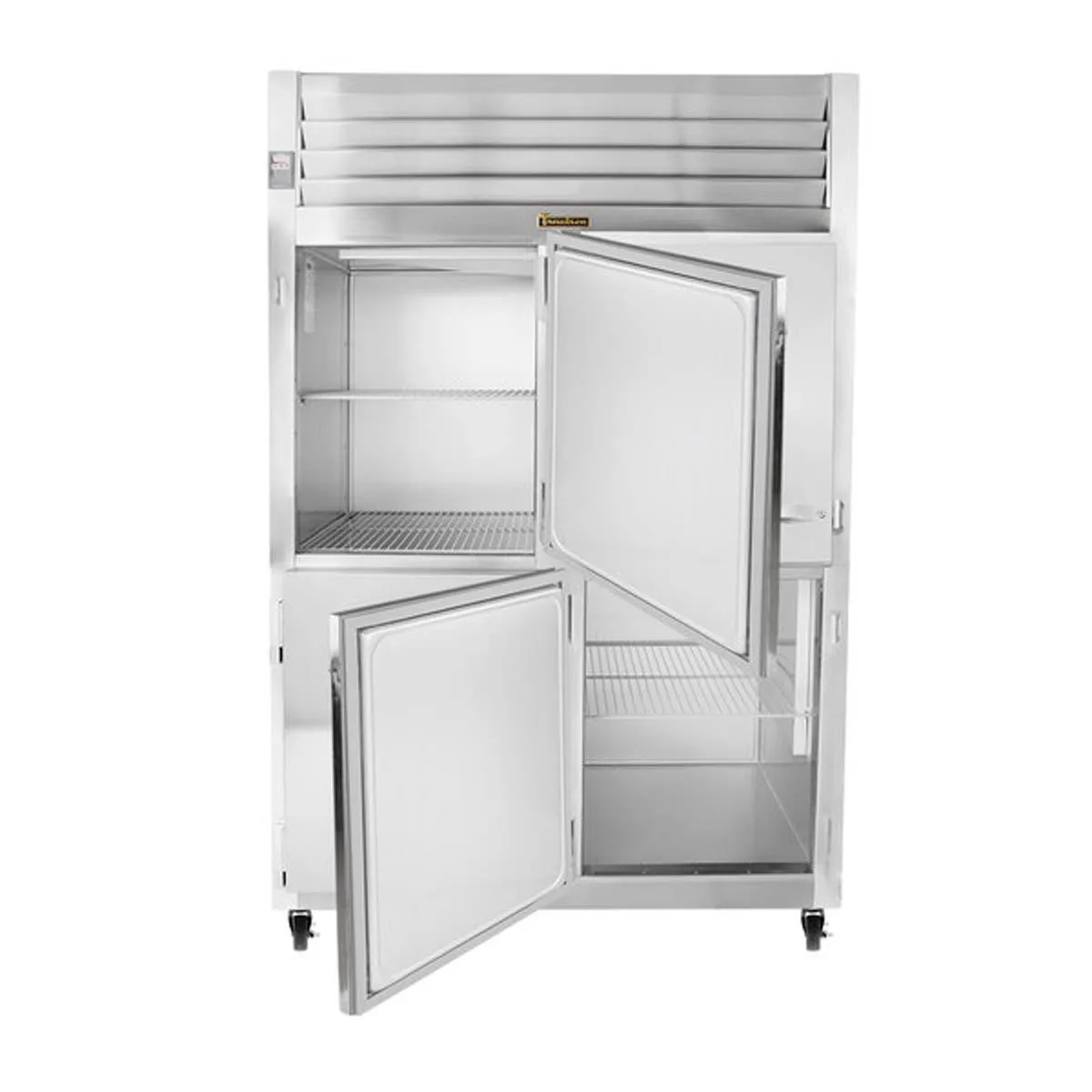 Traulsen G20001 52" 2-Section Reach-In Refrigerator w/ 4 Solid Half-Doors (hinged right/left), Top Mount, 46 cu. ft.