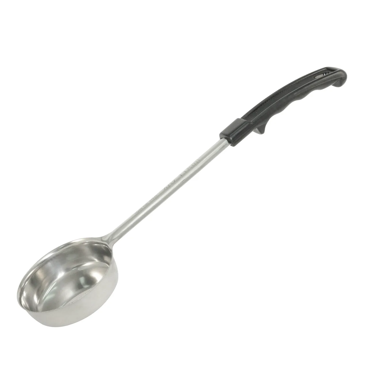 CAC China SPCS-4K Portion Control Spoon, 4 oz, Stainless Steel, Black Handle