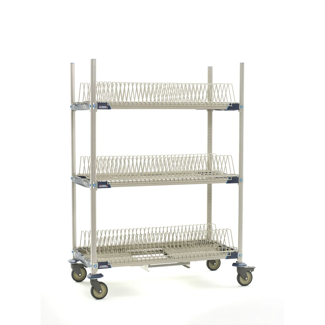 Metro PR48VX2-XDR MetroMax i Mobile Drying Rack with 3 Tray Racks and Drip Tray, 26" x 50" x 68"