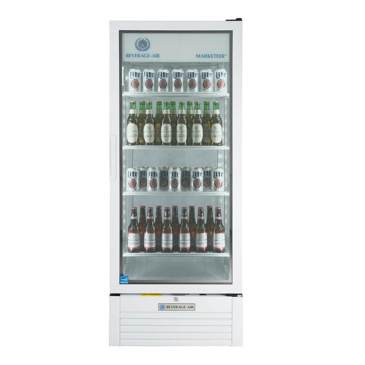 Beverage Air MT12-1W 24" 1-Section Marketeer Glass Door Merchandiser in White, 11.5 cu. ft.