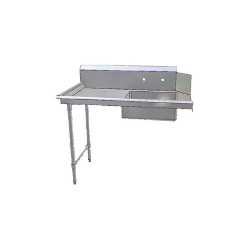 John Boos JDTS-20-26L-X 26" Straight Soiled Dishtable w/ Left Table, Pre-Rinse Sink, 10" Backsplash
