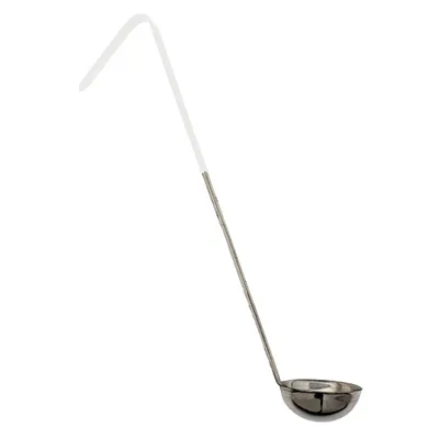 Omcan USA 80763 3 Oz One-Piece Stainless Steel Ladle with Ivory Handle, 2‑5 Oz