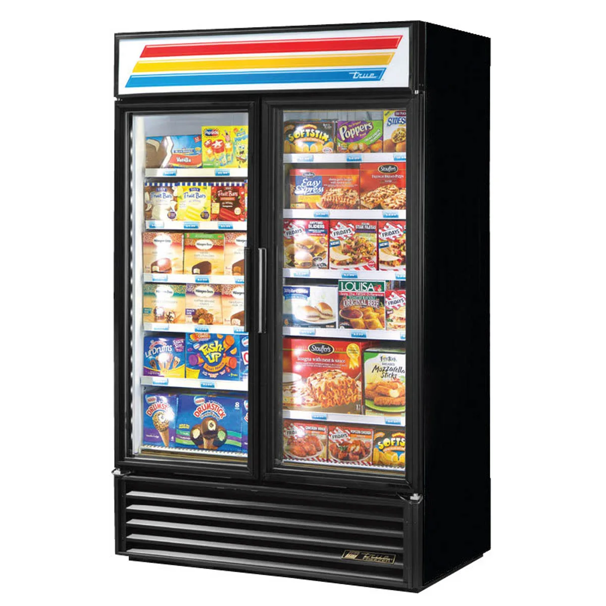 True GDM-43F-HC~TSL01 47" 2 Glass Swing Door Merchandiser Freezer in White