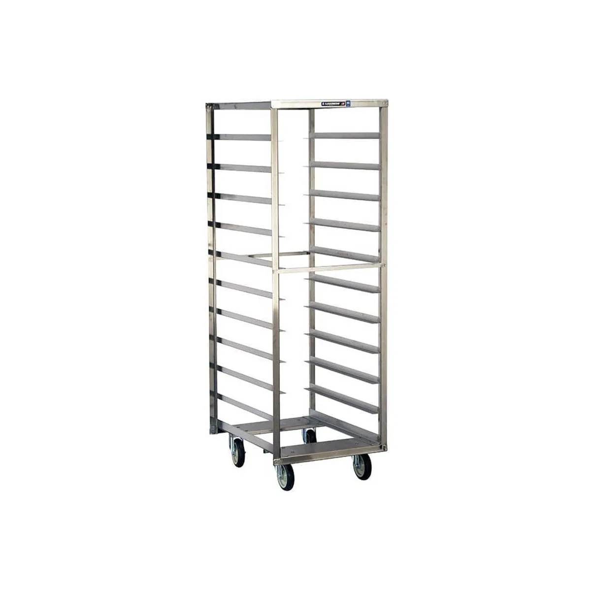Lakeside 182 11 Pan End Load Full Height Stainless Steel Bun / Sheet Pan Rack w/ 5" Bottom Load Slides